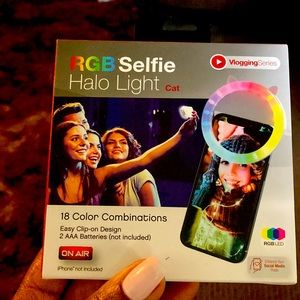 RGB halo  selfie light, Cat design